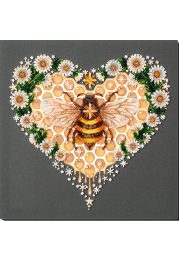 Bead Embroidery Kit on Art Canvas "Honey plant"