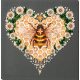 Bead Embroidery Kit on Art Canvas "Honey plant"