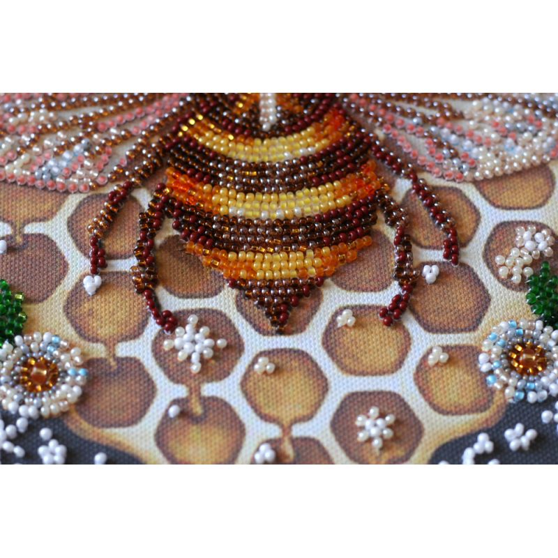 Bead Embroidery Kit on Art Canvas "Honey plant"