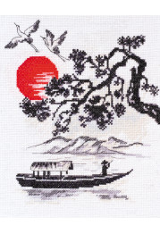 Cross Stitch Kit "In the rays of the sunset"