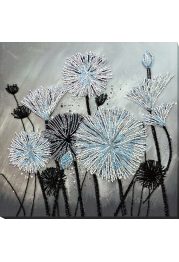 Bead Embroidery Kit on Art Canvas "Air flowers"