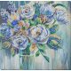 Bead Embroidery Kit on Art Canvas "Pastel bouquet"
