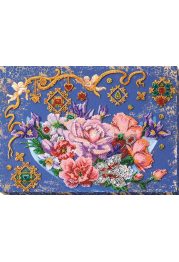 Bead Embroidery Kit on Art Canvas "Magic flowers"