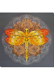 Bead Embroidery Kit on Art Canvas "Saffron overflow"