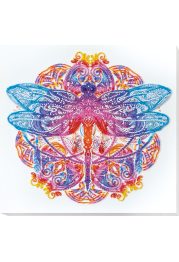 Bead Embroidery Kit on Art Canvas "Cascades of pearl"