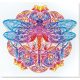 Bead Embroidery Kit on Art Canvas "Cascades of pearl"