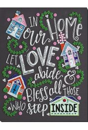 Bead Embroidery Kit on Art Canvas "Love in the house"