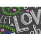 Bead Embroidery Kit on Art Canvas "Love in the house"