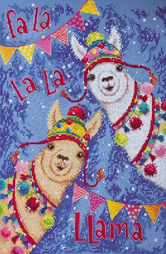 Cross Stitch Kit "La la llamas"