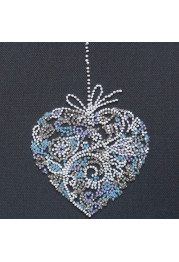 Mini Bead Embroidery Kit on Art Canvas "Lace heart"