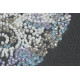 Mini Bead Embroidery Kit on Art Canvas "Lace heart"