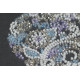 Mini Bead Embroidery Kit on Art Canvas "Lace heart"