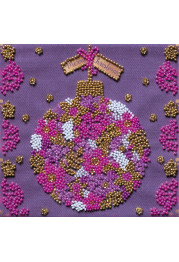 Mini Bead Embroidery Kit on Art Canvas "Flower ball"