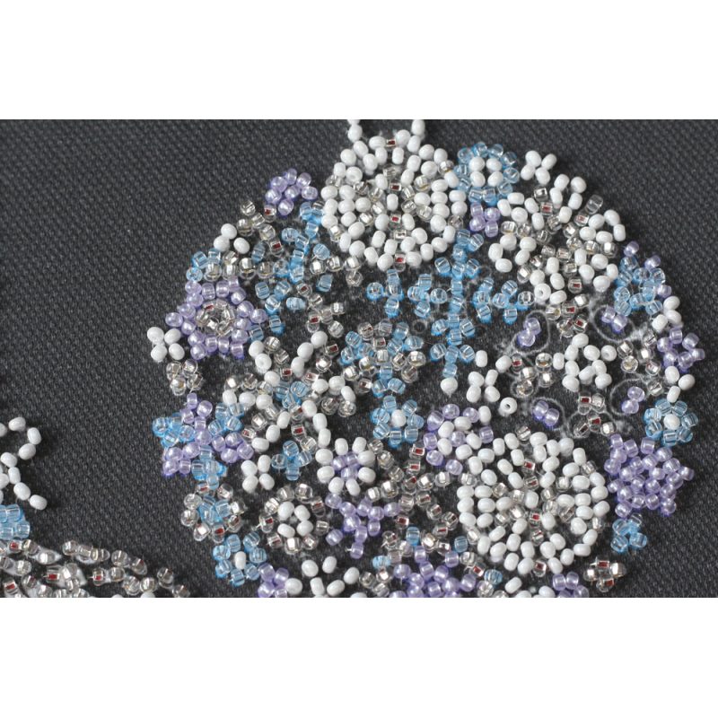 Midi Bead Embroidery Kit on Art Canvas "Lace balls"