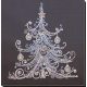 Midi Bead Embroidery Kit on Art Canvas "Herringbone silver"