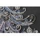 Midi Bead Embroidery Kit on Art Canvas "Herringbone silver"