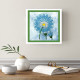 Bead Embroidery Kit on Art Canvas "Daisy season"
