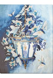 Bead Embroidery Kit on Art Canvas "White magic"