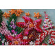 Mini Bead Embroidery Kit on Art Canvas "Festive tea party"