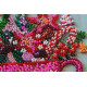 Mini Bead Embroidery Kit on Art Canvas "Festive tea party"