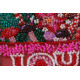 Mini Bead Embroidery Kit on Art Canvas "Festive tea party"