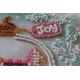 Mini Bead Embroidery Kit on Art Canvas "Cheerful house"