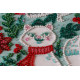 Mini Bead Embroidery Kit on Art Canvas "Kitty in a scarf"