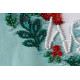 Mini Bead Embroidery Kit on Art Canvas "Kitty in a scarf"
