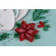 Mini Bead Embroidery Kit on Art Canvas "Kitty in a scarf"