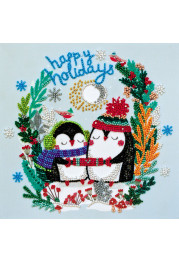 Midi Bead Embroidery Kit on Art Canvas "Sweet winter"