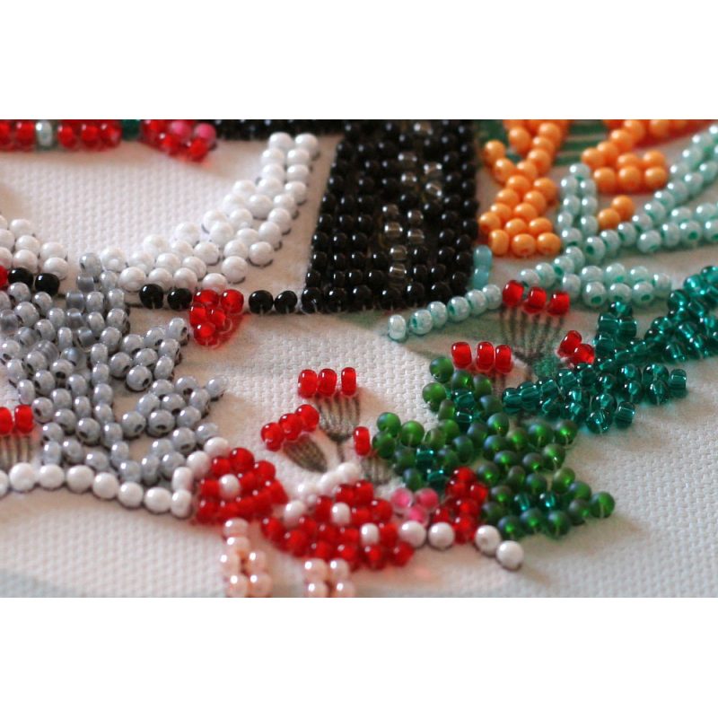 Midi Bead Embroidery Kit on Art Canvas "Sweet winter"