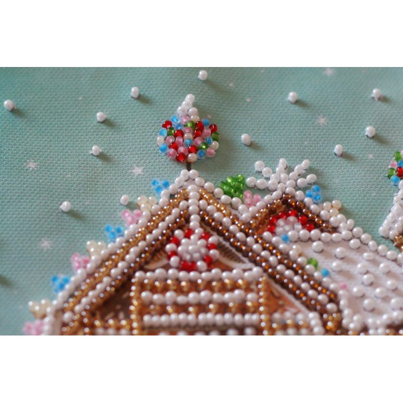 Midi Bead Embroidery Kit on Art Canvas "Gingerbread"