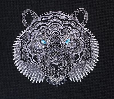Cross Stitch Kit "White Tiger"