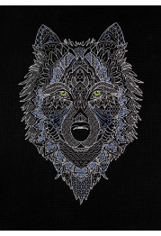 Cross Stitch Kit "Silver wolf"