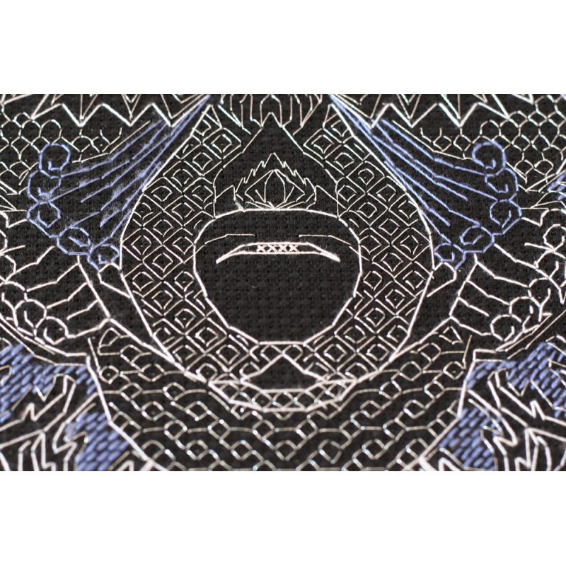 Cross Stitch Kit "Silver wolf"