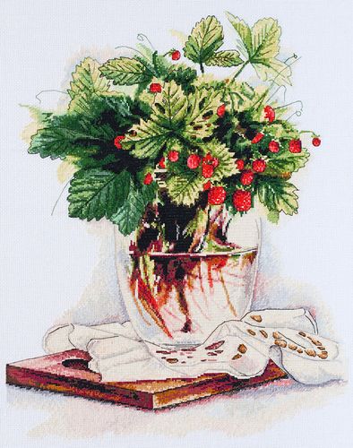 Cross Stitch Kit "Strawberry bouquet"