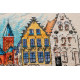 Cross Stitch Kit "Colored town-1"