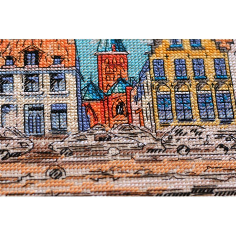 Cross Stitch Kit "Colored town-1"
