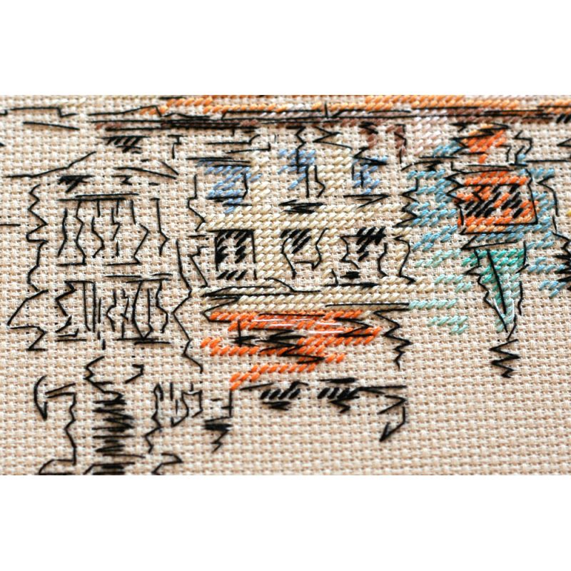 Cross Stitch Kit "Colored town-1"
