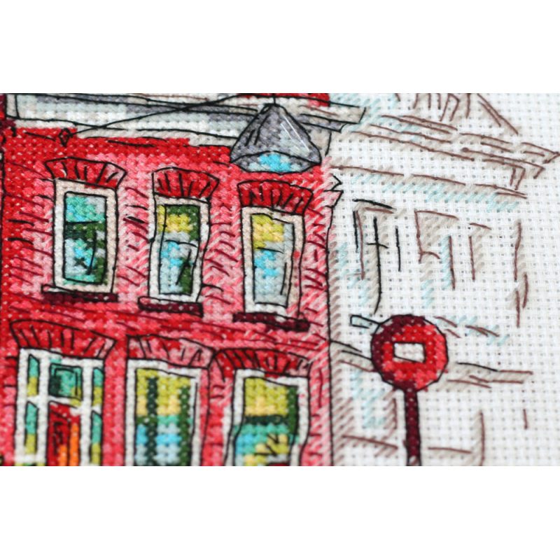Cross Stitch Kit "Colored town-3"