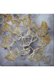 Bead Embroidery Kit on Art Canvas "Ginkgo biloba"