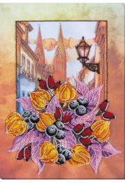 Bead Embroidery Kit on Art Canvas "Autumn"