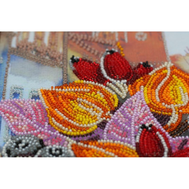 Bead Embroidery Kit on Art Canvas "Autumn"