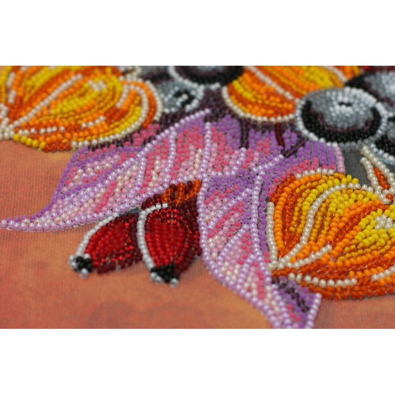 Bead Embroidery Kit on Art Canvas "Autumn"