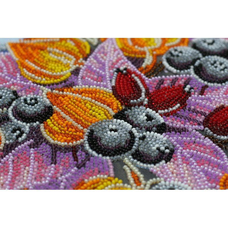 Bead Embroidery Kit on Art Canvas "Autumn"