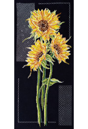 Cross Stitch Kit "Bright sunflowers"
