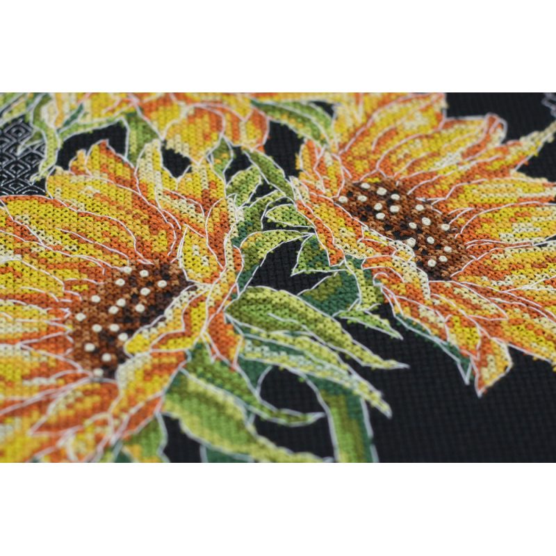 Cross Stitch Kit "Bright sunflowers"