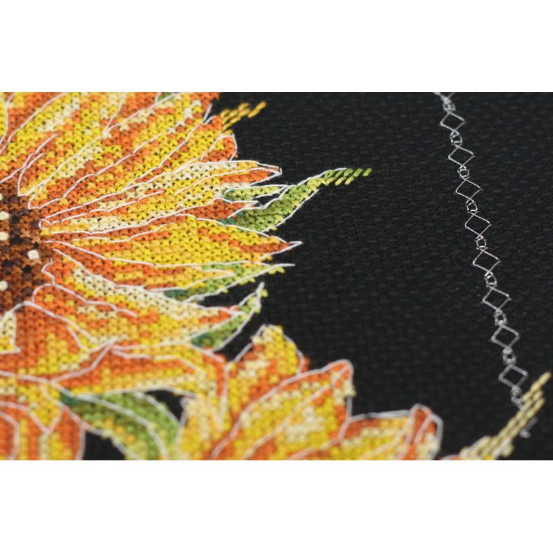 Cross Stitch Kit "Bright sunflowers"