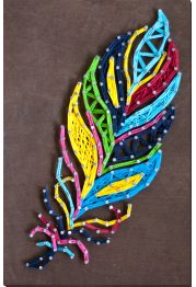 String Art Kit "Multicolored feather"