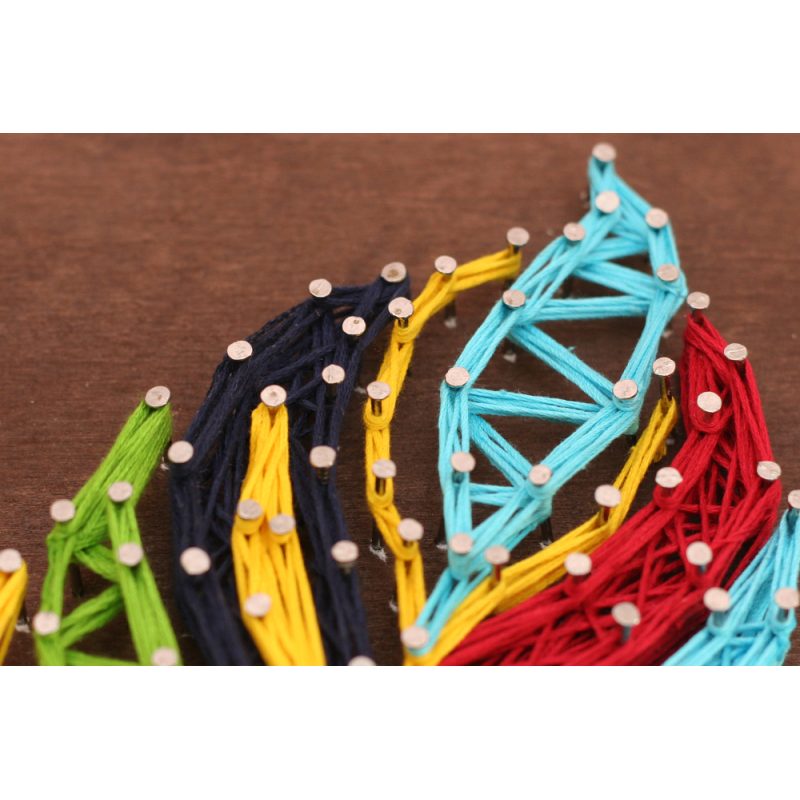 String Art Kit "Multicolored feather"